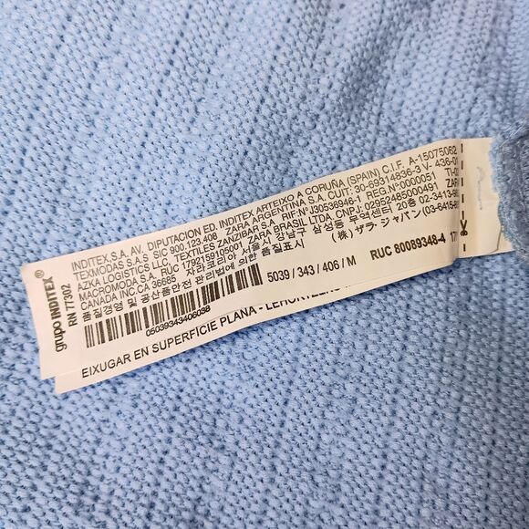 ZARA Women’s Baby Blue Bodycon Mini Dress Medium Square Neck - Picture 10 of 10